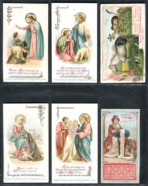 1910's/1920's European Chocolate Cards Lot of (16) With Aviation, Shells and Religion