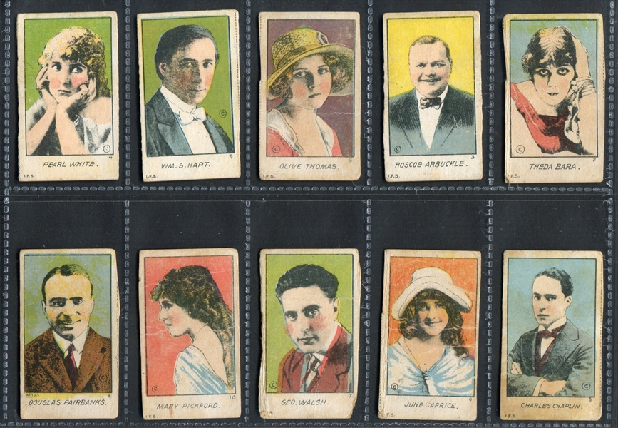 I.F.S. Actor/Actress Complete Set of (10) Cards