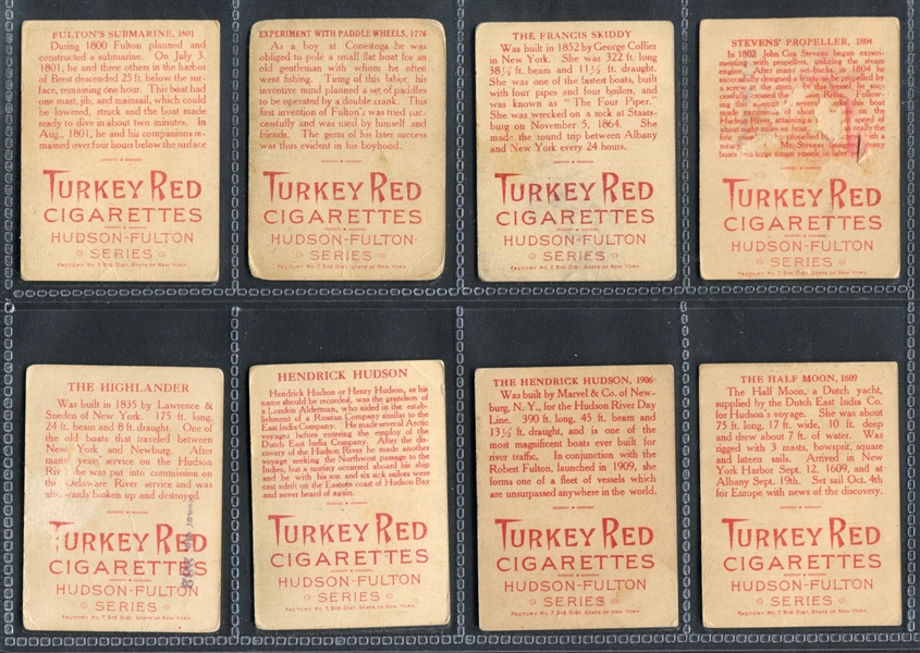 T72 Turkey Red Hudson Fulton Complete Set of (25) Cards