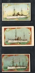 T41 Le Roy Little Cigars Battleships Lot of (3) Cards