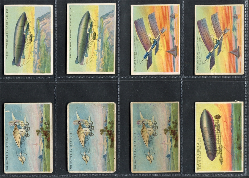 T28 Aeroplane Series Mixed Back Lot of (8) Cards