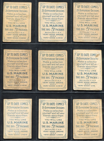 T114 U.S. Marine Up-To-Date Comics Lot of (30) Cards