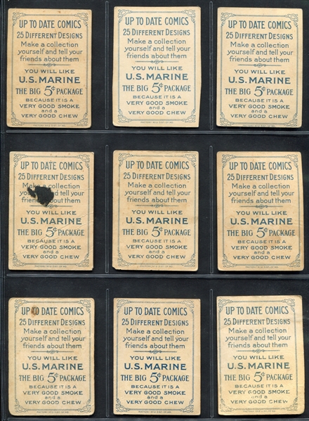 T114 U.S. Marine Up-To-Date Comics Lot of (30) Cards