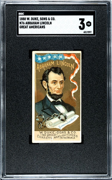 N76 Duke Great Americans Abraham Lincoln SGC3 VG