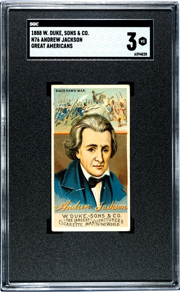 N76 Duke Great Americans Andrew Jackson SGC3 VG