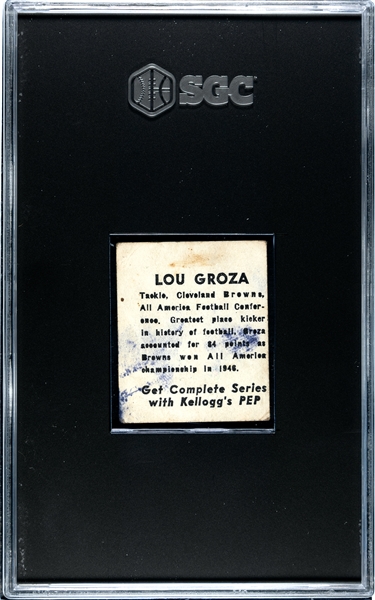 1948 Kellogg's Pep Lou Groza SGC-Graded