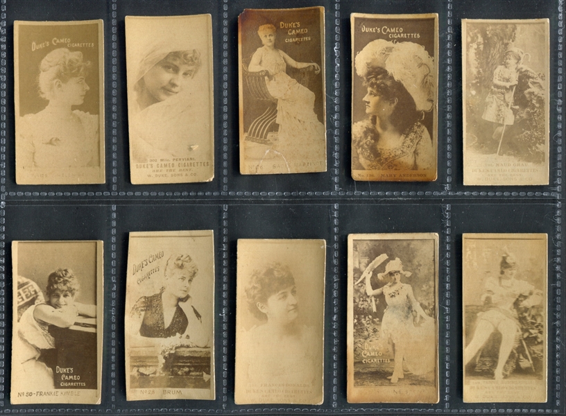 N145 Duke's Cameo Cigarettes Actresses Lot of (22) Cards