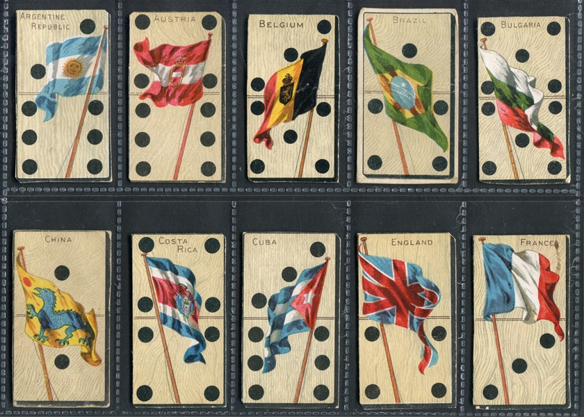 T177 Sweet Caporal Domino Flags Complete Set of (28) Cards