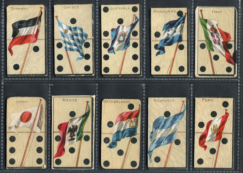 T177 Sweet Caporal Domino Flags Complete Set of (28) Cards