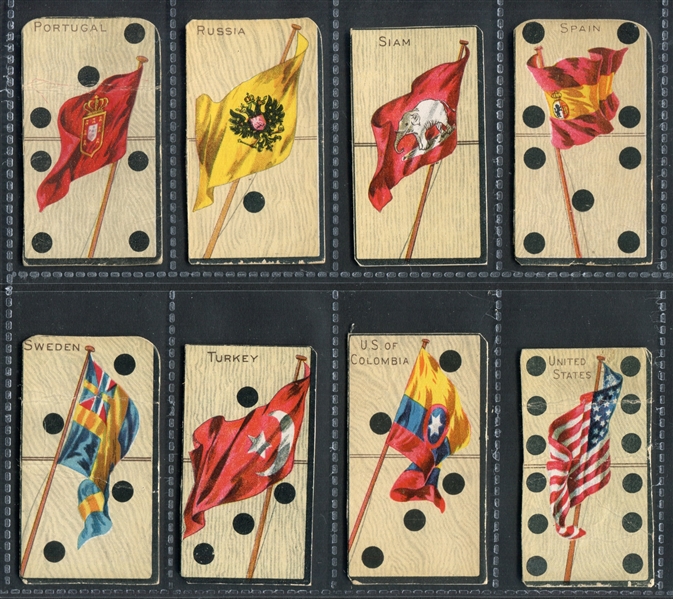 T177 Sweet Caporal Domino Flags Complete Set of (28) Cards