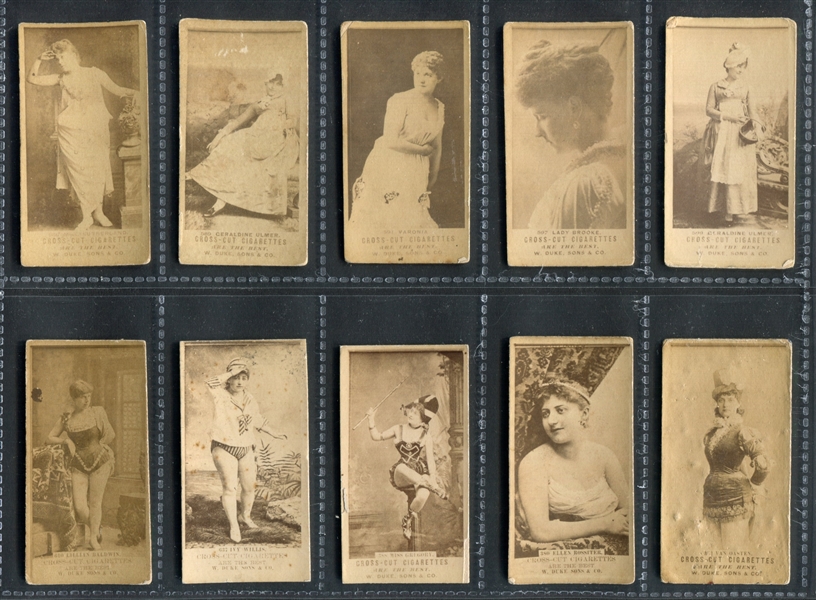 N145 Duke Cross-Cut Cigarettes Actresses Lot of (50) Cards