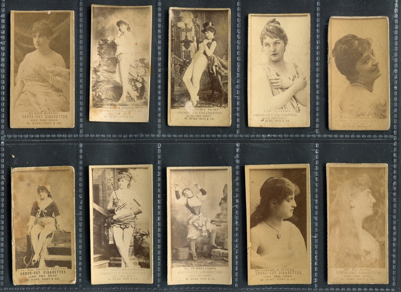 N145 Duke Cross-Cut Cigarettes Actresses Lot of (50) Cards