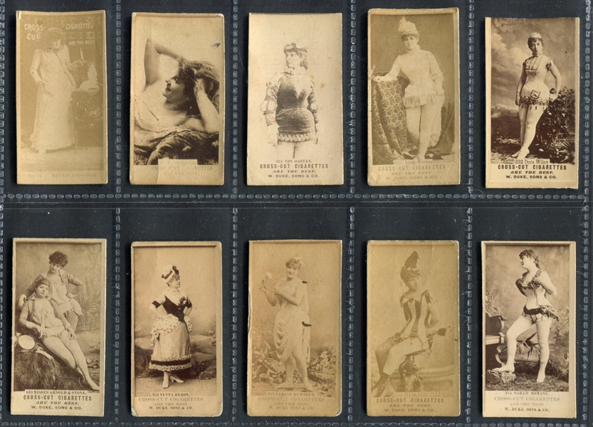 N145 Duke Cross-Cut Cigarettes Actresses Lot of (50) Cards