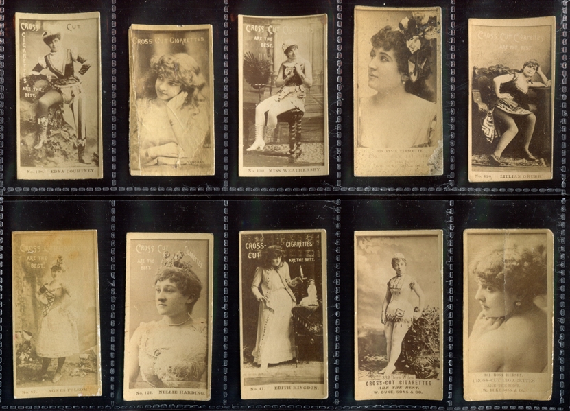 N145 Duke Cross-Cut Cigarettes Actresses Lot of (50) Cards