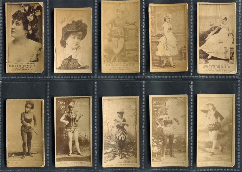 N145 Duke Cross-Cut Cigarettes Actresses Lot of (47) Cards