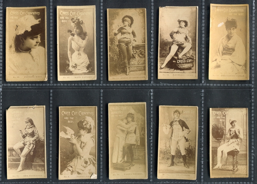 N145 Duke Cross-Cut Cigarettes Actresses Lot of (60) Cards