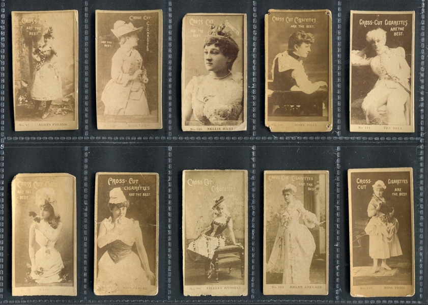 N145 Duke Cross-Cut Cigarettes Actresses Lot of (60) Cards