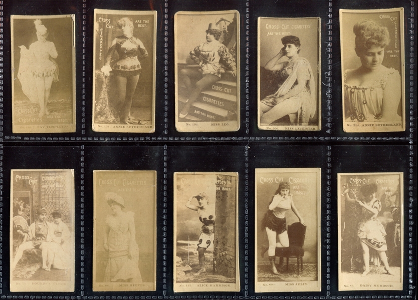 N145 Duke Cross-Cut Cigarettes Actresses Lot of (60) Cards