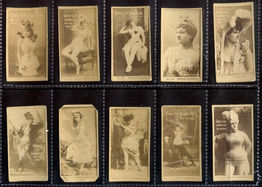 N145 Duke Cross-Cut Cigarettes Actresses Lot of (60) Cards