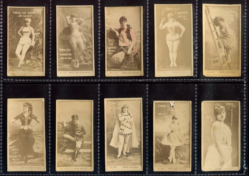 N145 Duke Cross-Cut Cigarettes Actresses Lot of (60) Cards