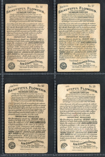 J16 Arm & Hammer Beautiful Flowers Complete Set of (60) Cards