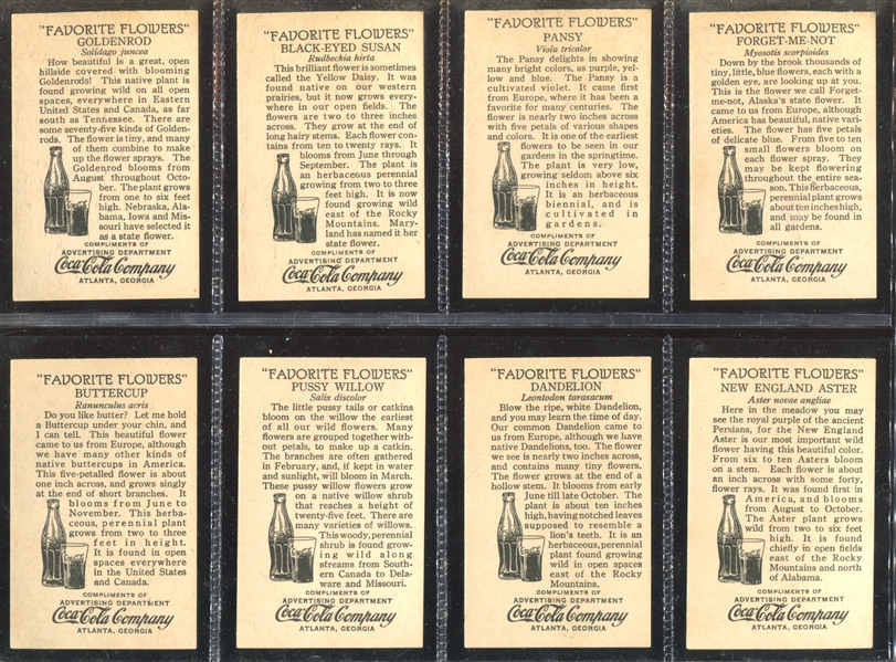 F213-4 Coca Cola Wild Flowers of America Complete Set of (20) Cards