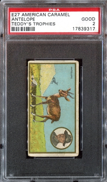 E27 American Caramel Teddy's Trophies Antelope PSA2 Good