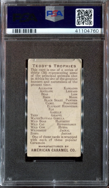 E27 American Caramel Teddy's Trophies Wildebeest PSA1.5