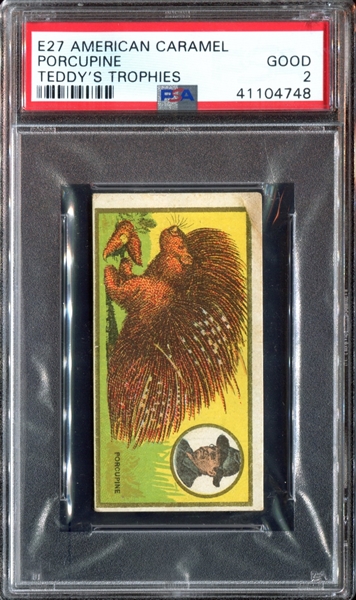 E27 American Caramel Teddy's Trophies Porcupine PSA2 Good