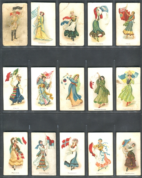 C91 Flag Girls of Nations Lot of (38) Cards