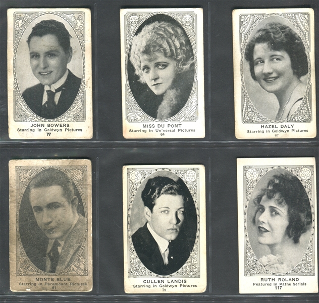 E123 American Caramel Movie Actors and Actresses (80 Back) Lot of (24) Cards