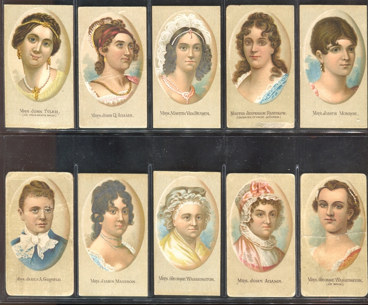 N353 Consols Cigarettes Ladies of the White House Lot of (10) Cards