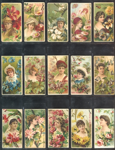 N75 Duke Language of Flowers Lot of (44) Cards