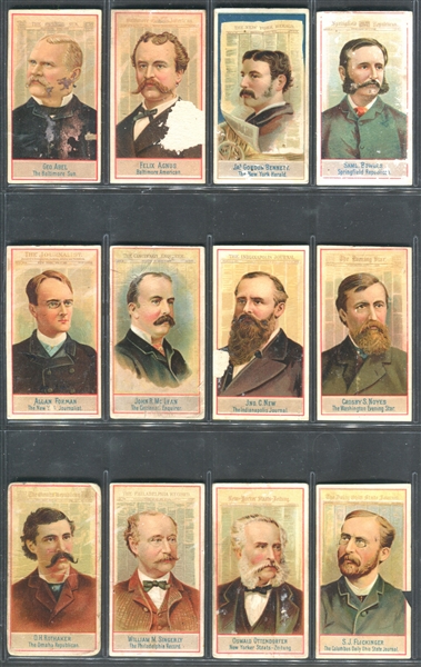 N1 Allen & Ginter American Editors Lot of (12) Cards