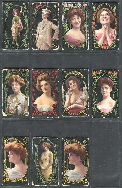 T400-3/T440-3 ATC/BAT Actresses Black Background Lot of (11) Cards