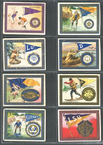 T51 Murad College Series Lot of (54) Cards With Basketball, Baseball and Football