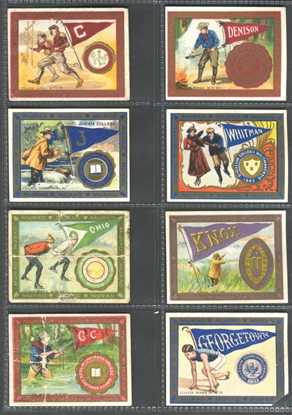 T51 Murad College Series Lot of (54) Cards With Basketball, Baseball and Football