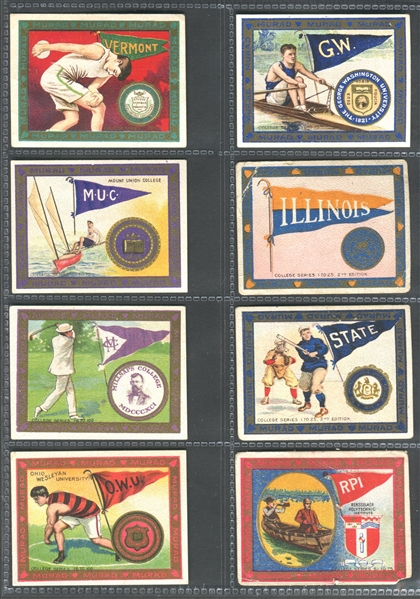 T51 Murad College Series Lot of (54) Cards With Basketball, Baseball and Football