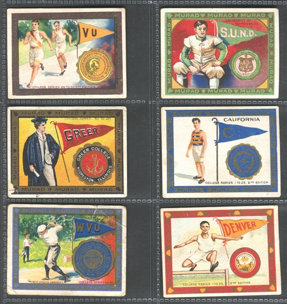 T51 Murad College Series Lot of (54) Cards With Basketball, Baseball and Football