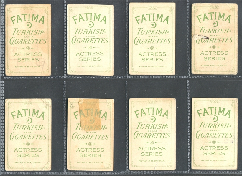 T27 Fatima Cigarettes Actresses Lot of (10) Cards