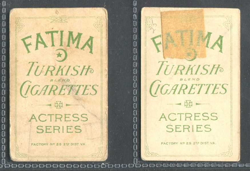 T27 Fatima Cigarettes Actresses Lot of (10) Cards