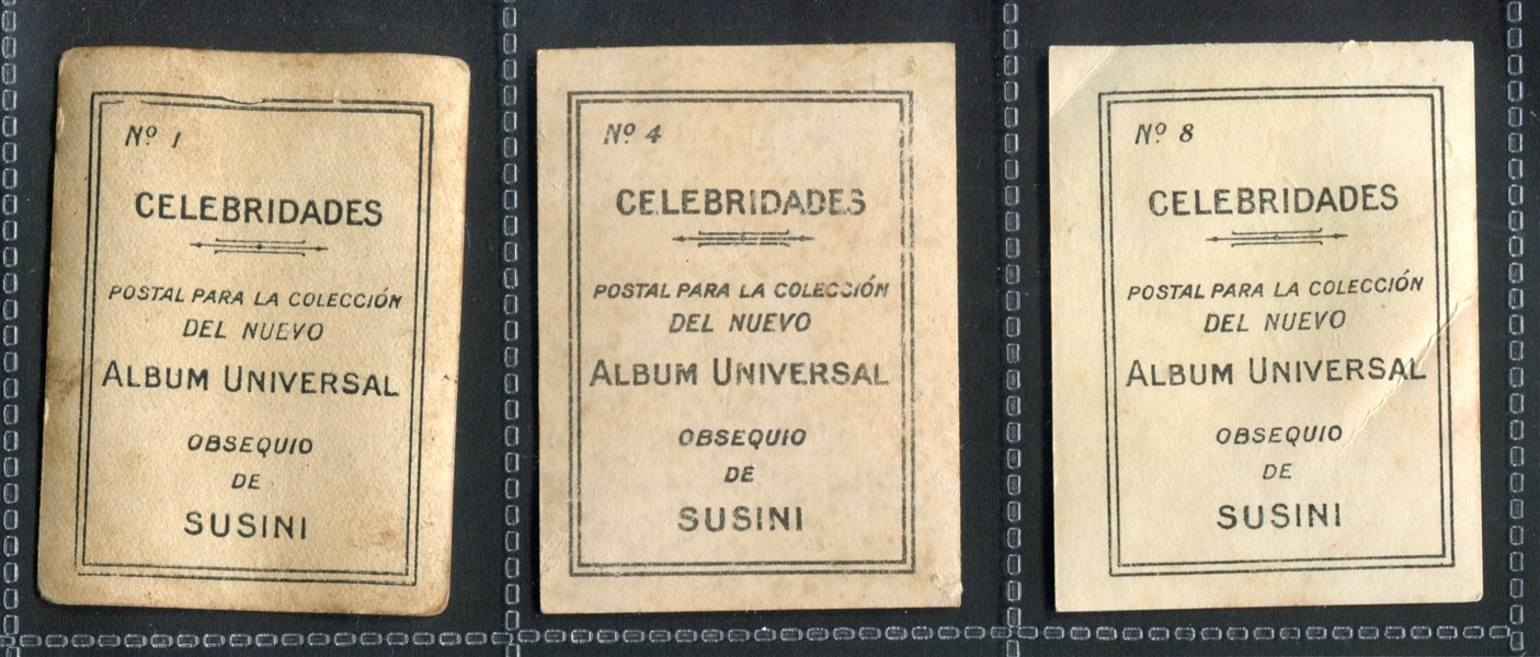 1915 Susini (Cuba) Celebrities lot of (35) Cards