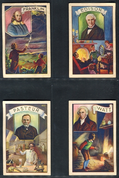 1920's Chocolates Amatlier (Spain) Hombres Eminentes Lot of (6) Cards