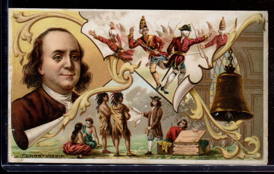 K5 Arbuckles Pictoral History of the U.S. Ben Franklin Trade Card