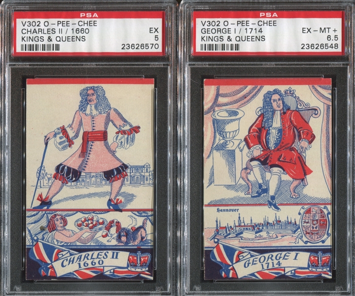 V302 O-Pee-Chee Kings & Queens Lot of (4) PSA-Graded Cards