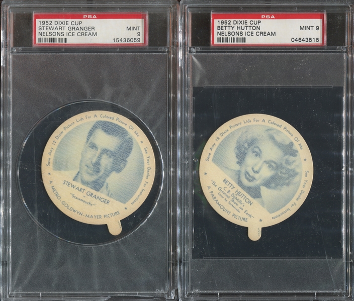 F5-18 Dixie Lids Movie and TV Stars Lot of (12) PSA9 MINT Cards