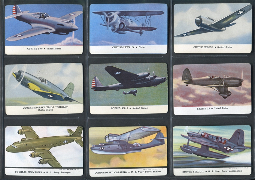 R112 Card-O Airplanes and Battleships Lot of (107) From Various Sets