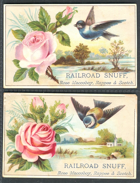 Fantastic Helme's Rail Road Mills Snuff Trade Card Lot of (3) Cards