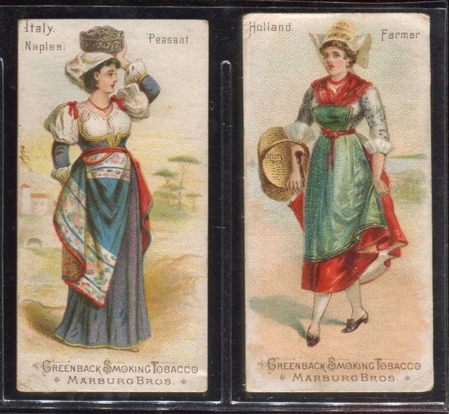 N407 Marburg Greenback National Costumes Lot of (2) Cards