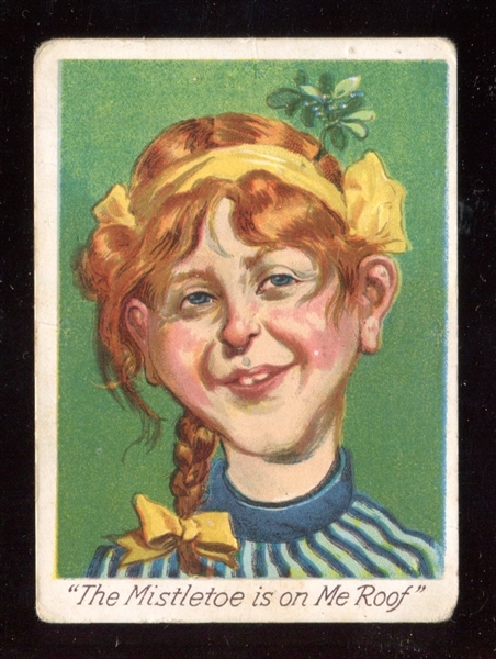 T114 Fore N' Aft Up to Date Comics Mistletoe Type Card